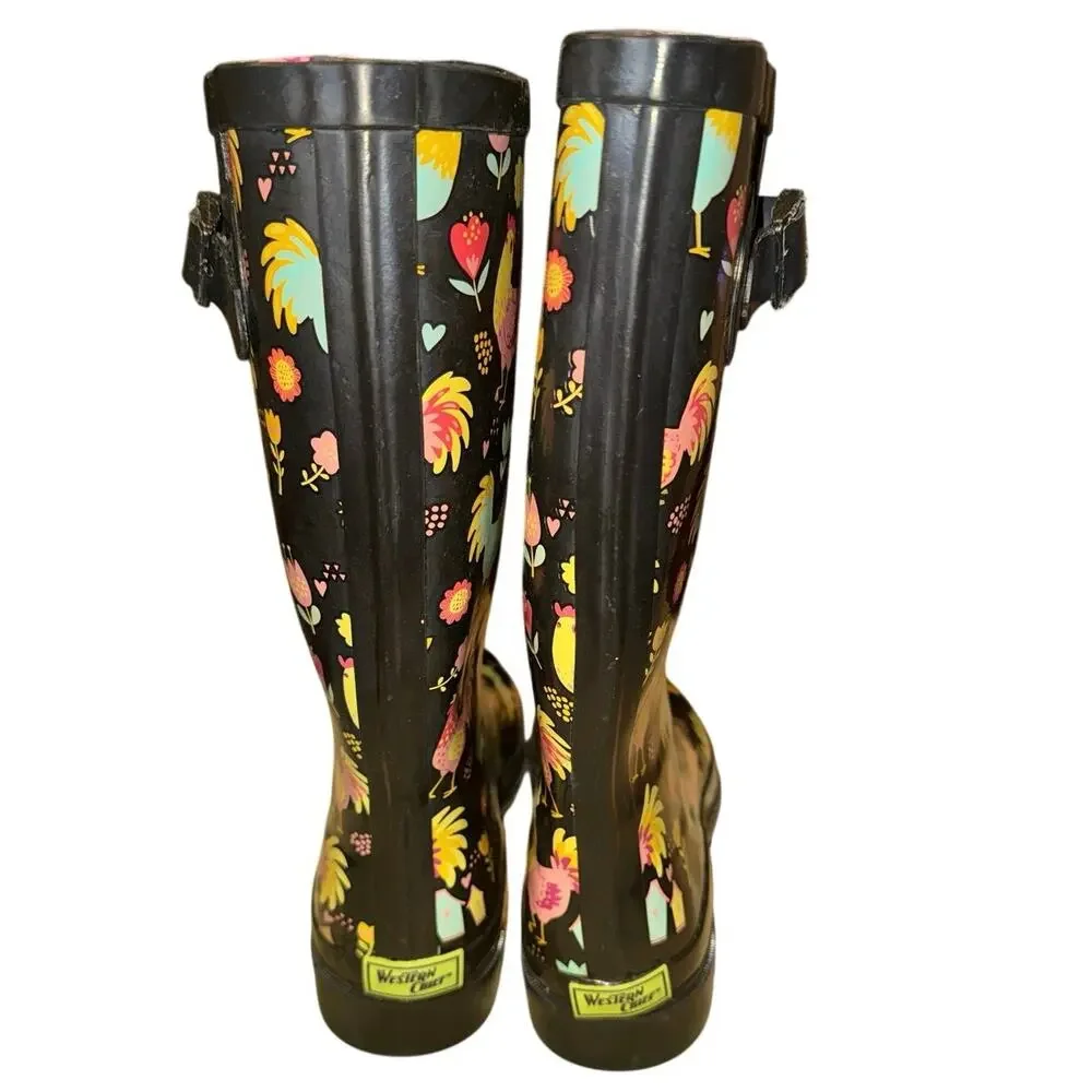 WESTERN CHIEF Cheery Chick Rainboots Size US 10 / Eur 40 New without Tag / Box